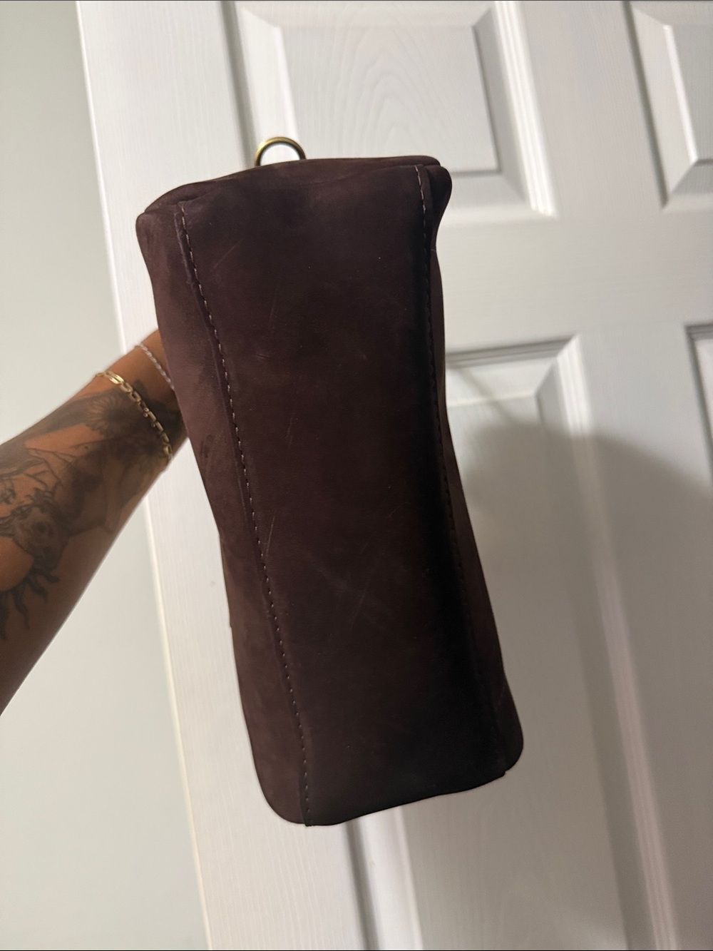 Portland Leather velvet Brown Suede large Sloan- premium - Picture 2 of 4